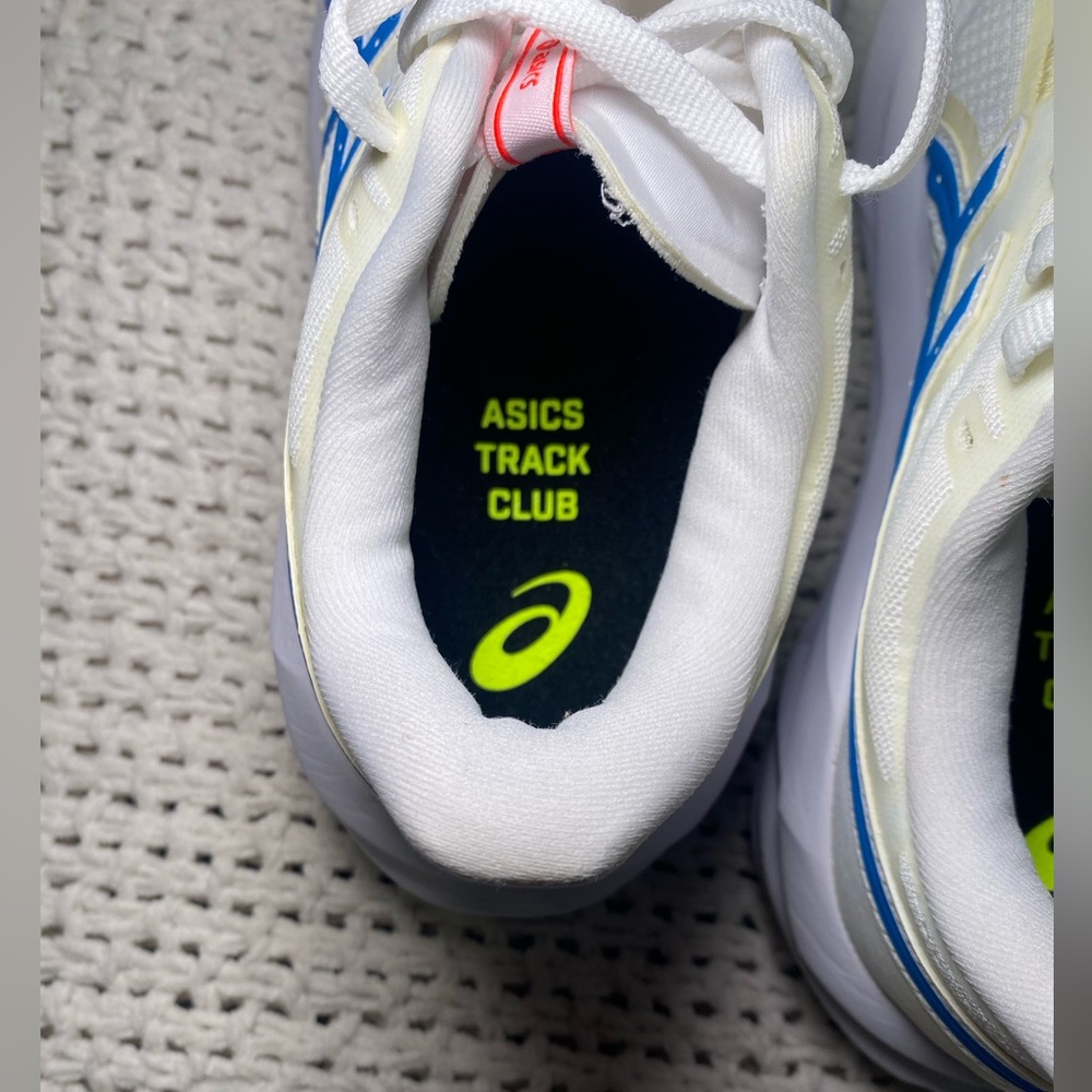 Asics Women's White and Blue Sneakers - Picture 8 of 10